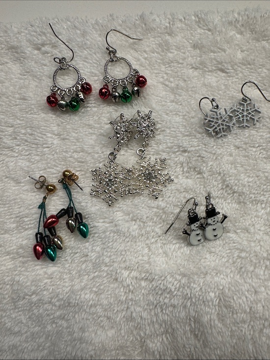 Jewelry - Festive Red & Green Holiday Bell Dangle Earrings